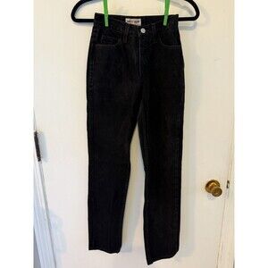 Vintage Guess Jeans Women’s 24 Black High Waist Straight Leg 90s Jeans